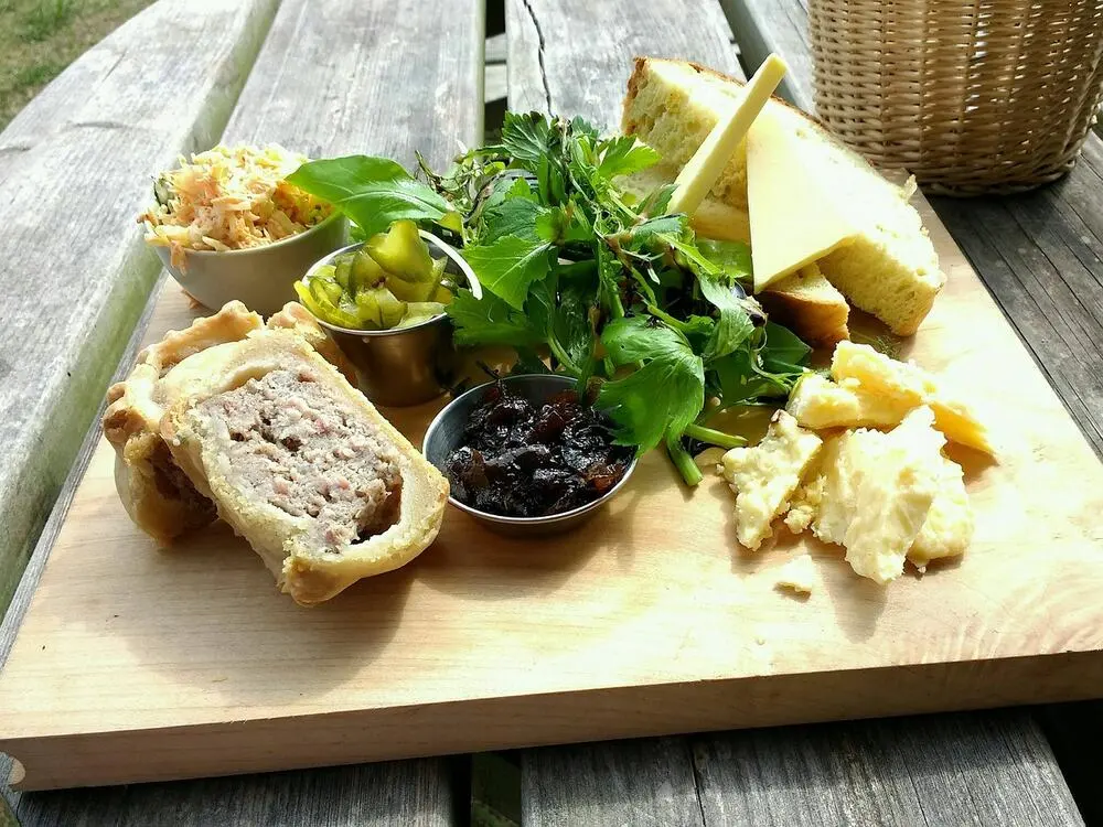 Modern British fine dining plate presentation