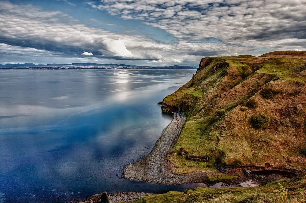 Dramatic coastline of the Isle of Skye, Scotland